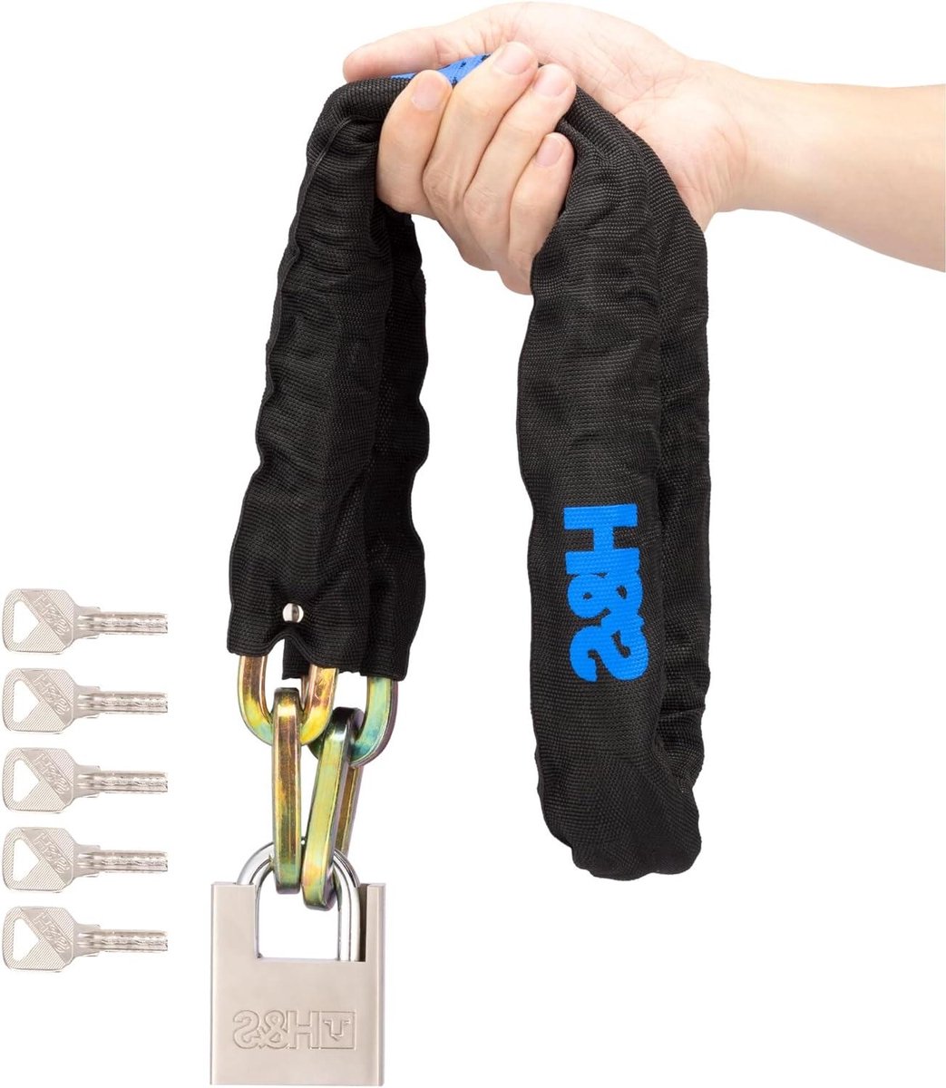 Allecto - Fiets Kettingslot - Anti-diefstal - Zware ketting - Motorfiets - Veiligheid - 10mm x 1.2m - 5 Sleutels