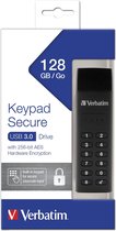 Verbatim Keypad Secure USB 3.0 Drive 128GB Zwart