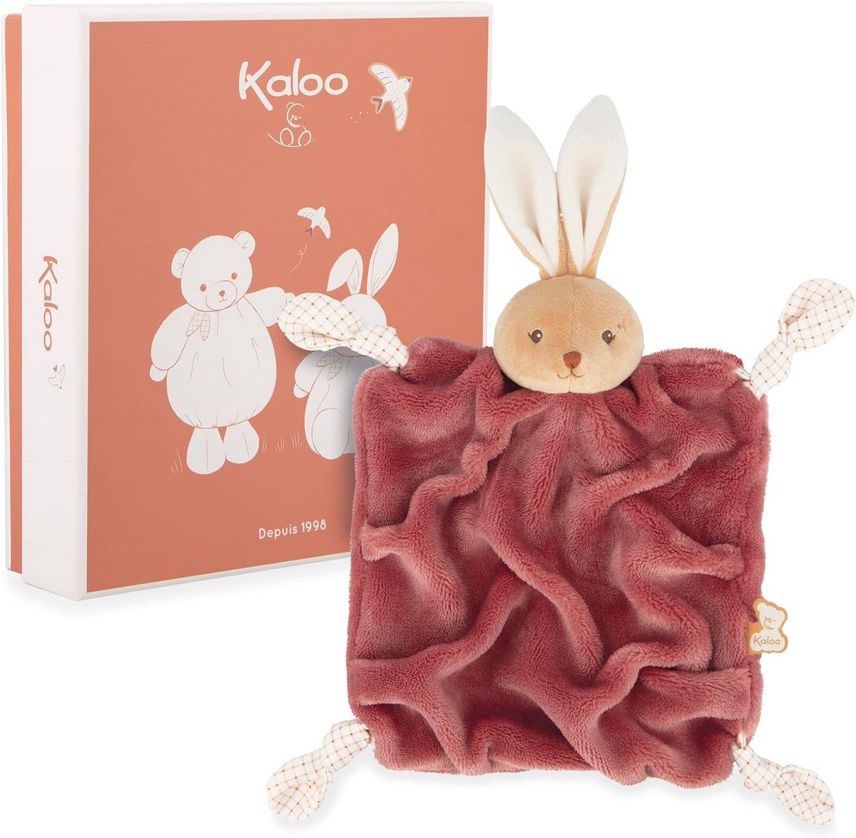 Zachte Knuffeldoek Konijn 24 cm voor Baby - Fluweelzacht en Educatief Kraamcadeau
