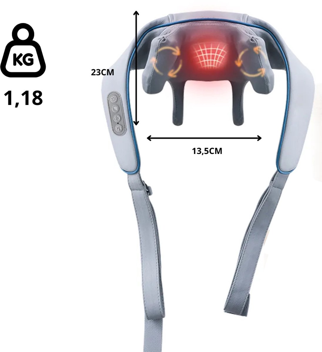Nekmassage Apparaat - 4 in 1 - Massage Apparaat - Nek En Rug - afbeelding 2