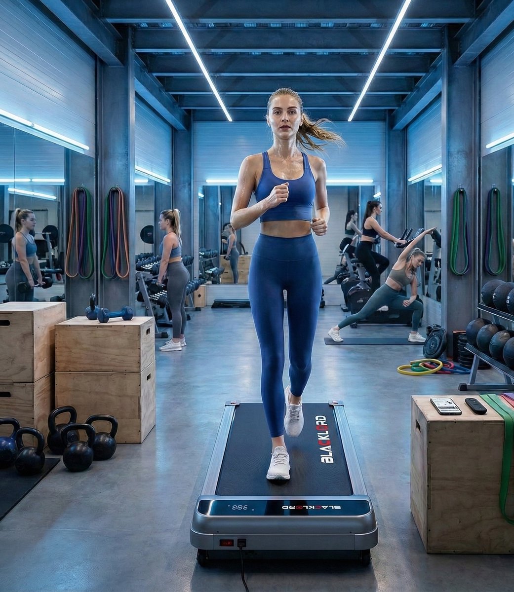 Treadmill for Home & Office – Foldable Walking Pad, 1-12 km/h, 9% Incline, LED Display, Bluetooth Remote, Silent & Portable, Up to 140 kg – Designbest