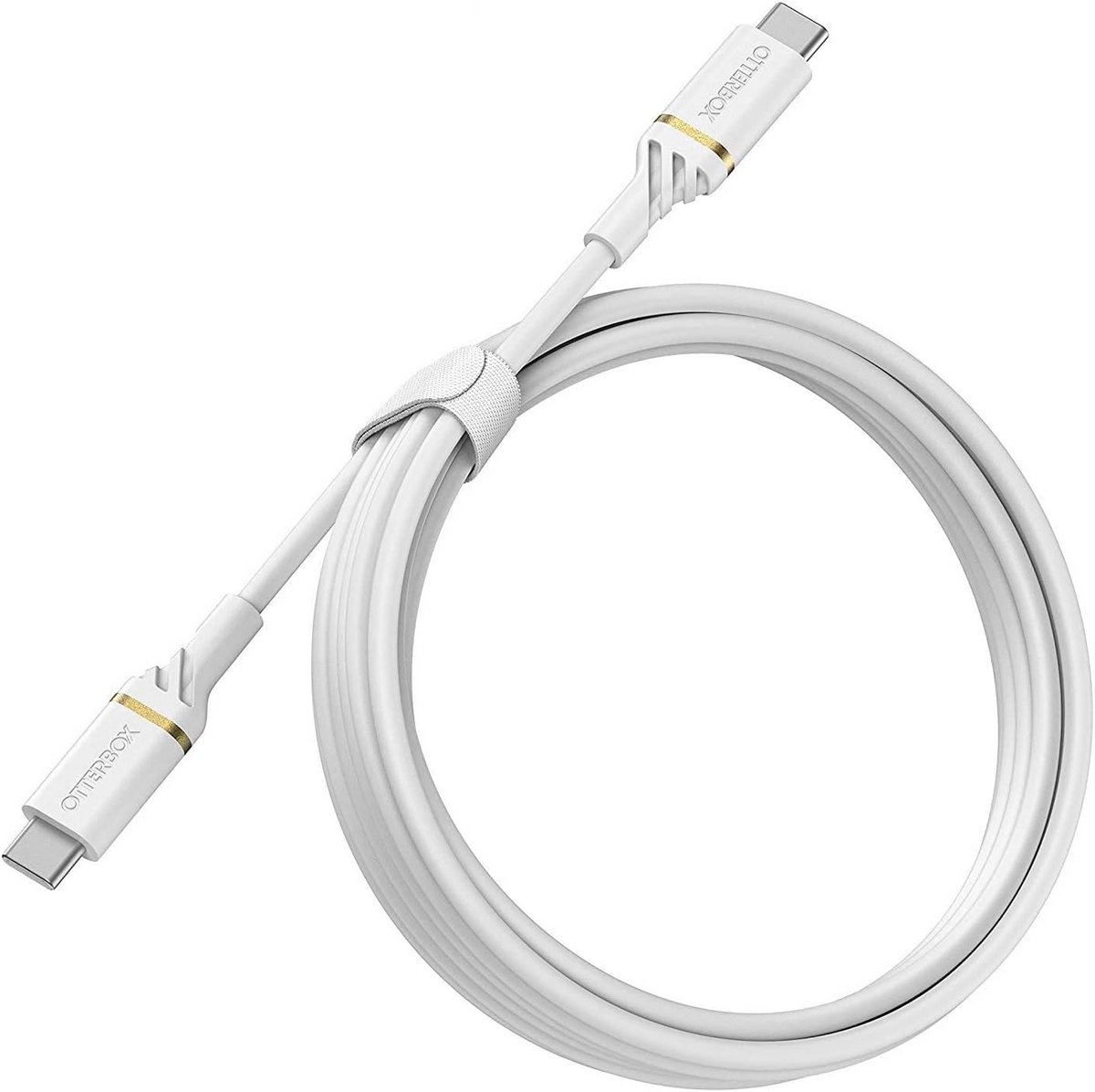 Versterkte USB-C naar USB-C Kabel voor Snel Opladen Smartphone en Tablet 2 Meter Wit