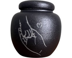 Katten urn - Urne kat - 7x6cm - Urn huisdier - Dierenurn - Urn kat zwart - Urn voor kat - Urn kat - Urn poes - Mini urn kat - Kat urn - Mini urn - Mini-urnen - Gedenkartikelen - Gedenksteen - Gedenksteen kat