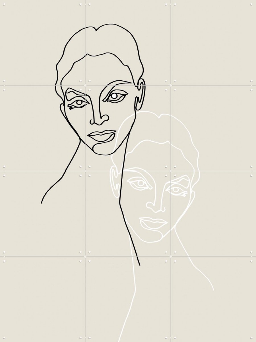IXXI Dreams, Julia Hariri - 60 x 80 cm - Gratis ophangtool - Grote wanddecoratie en posters - Illustraties, Grafisch Ontwerp, Line art, Minimalisme