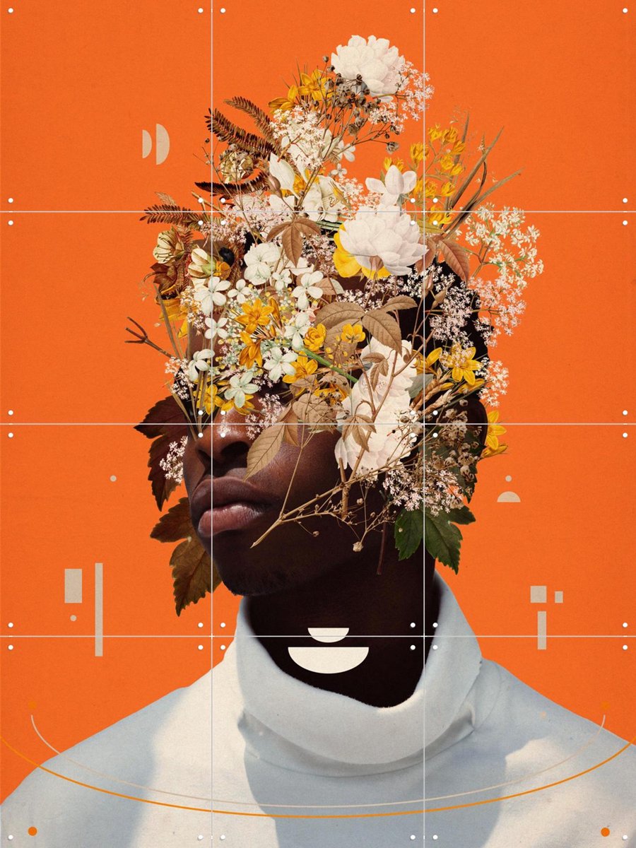 IXXI Please Shine in me, Frank Moth - 60 x 80 cm - Gratis ophangtool - Grote wanddecoratie en posters - Kleurrijk, Bloemen