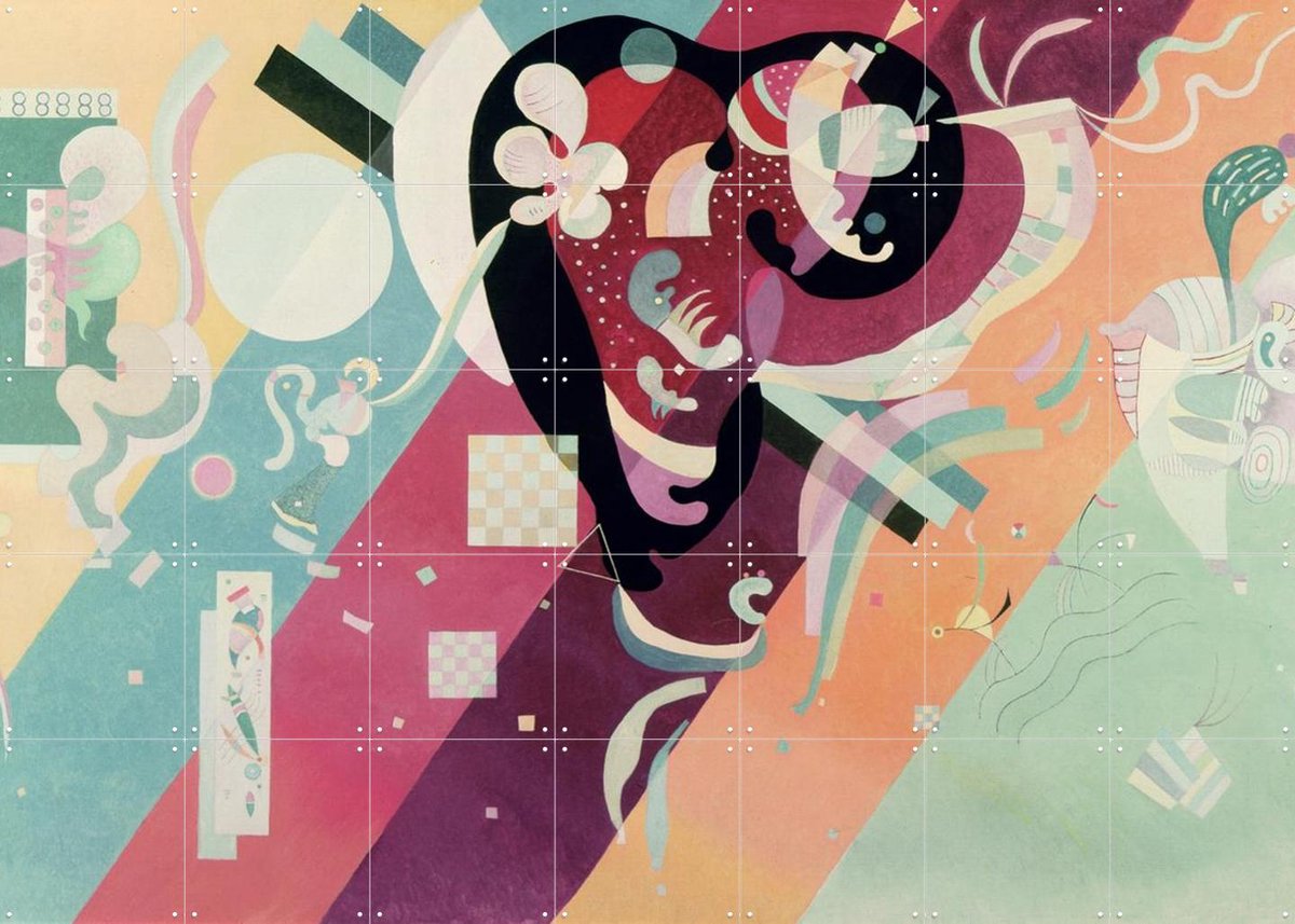 IXXI Composition IX, Kandinsky & Bridgeman Images - 140 x 100 cm - Gratis ophangtool - Grote wanddecoratie en posters - Geometrische Kunst, Abstract