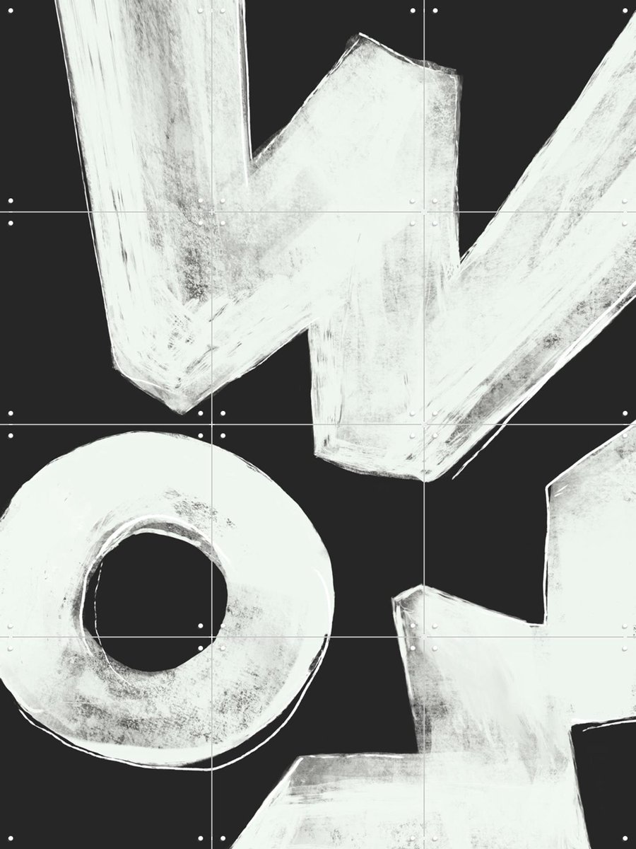 IXXI Sounds of Surprise - Wow, Sarah Bühler & Various - 60 x 80 cm - Gratis ophangtool - Grote wanddecoratie en posters - Abstract, Typografie