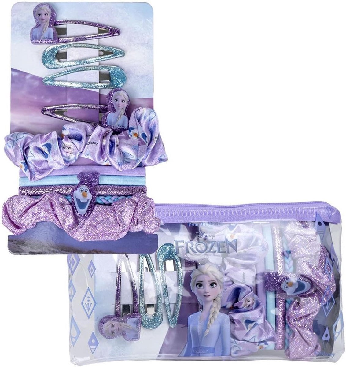 Set van 10 Haaraccessoires met Prinsessenmotief: Scrunchies, Speldjes en Elastiekjes