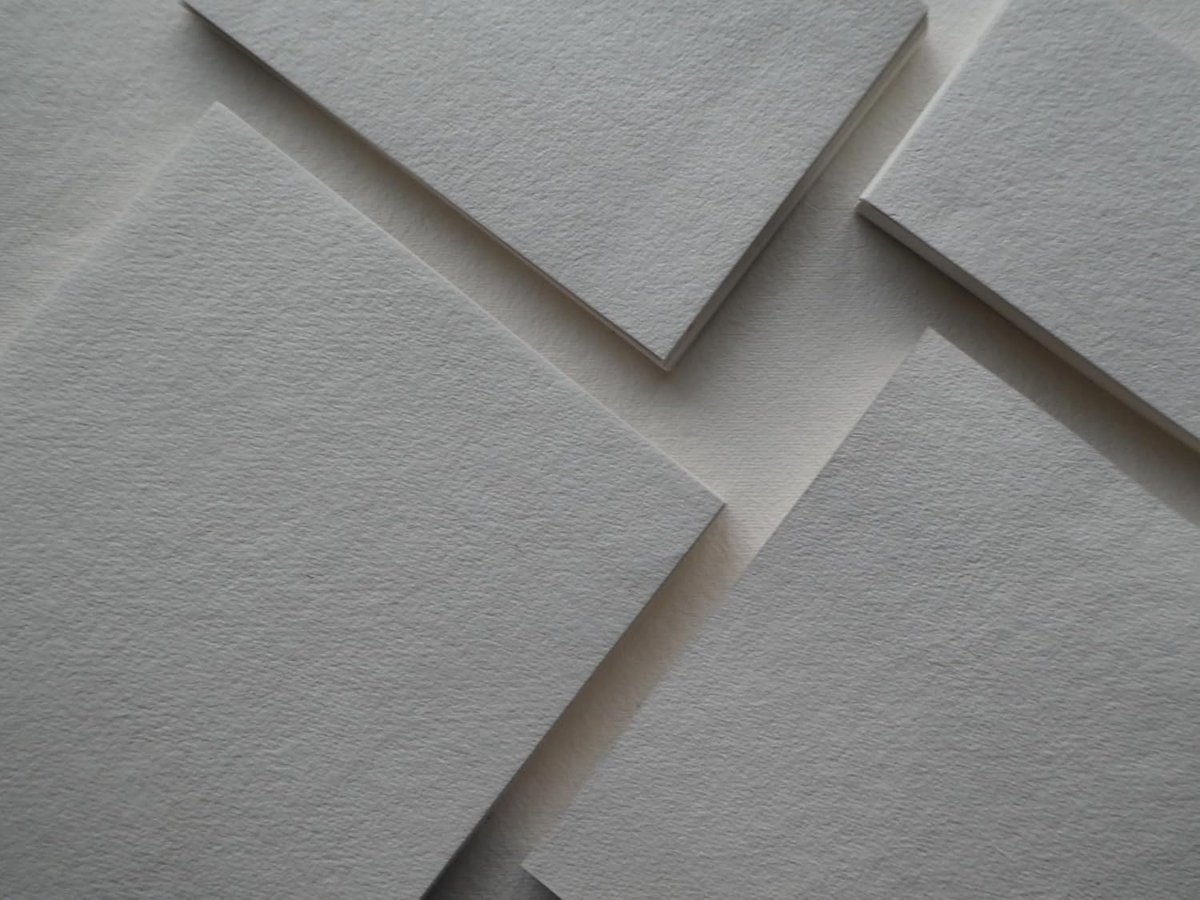 Zwaar handgeschept katoen papier voor aquarel en tekenen 440 g/m² (A4, 10 vellen)