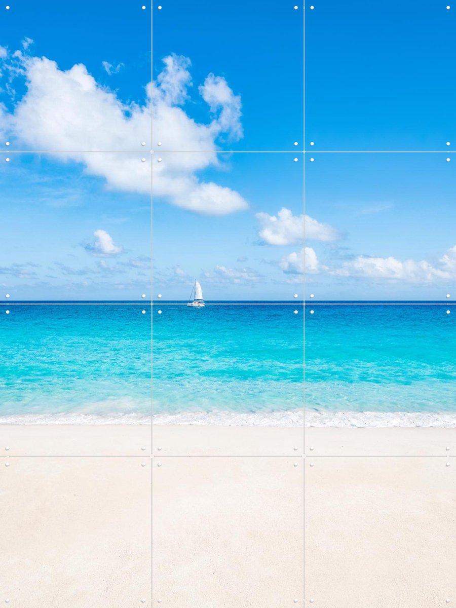 IXXI Anse Georgette - Seychelles, Jan Becke - 60 x 80 cm - Gratis ophangtool - Grote wanddecoratie en posters - Kleurrijk, Fotografie, Zomer