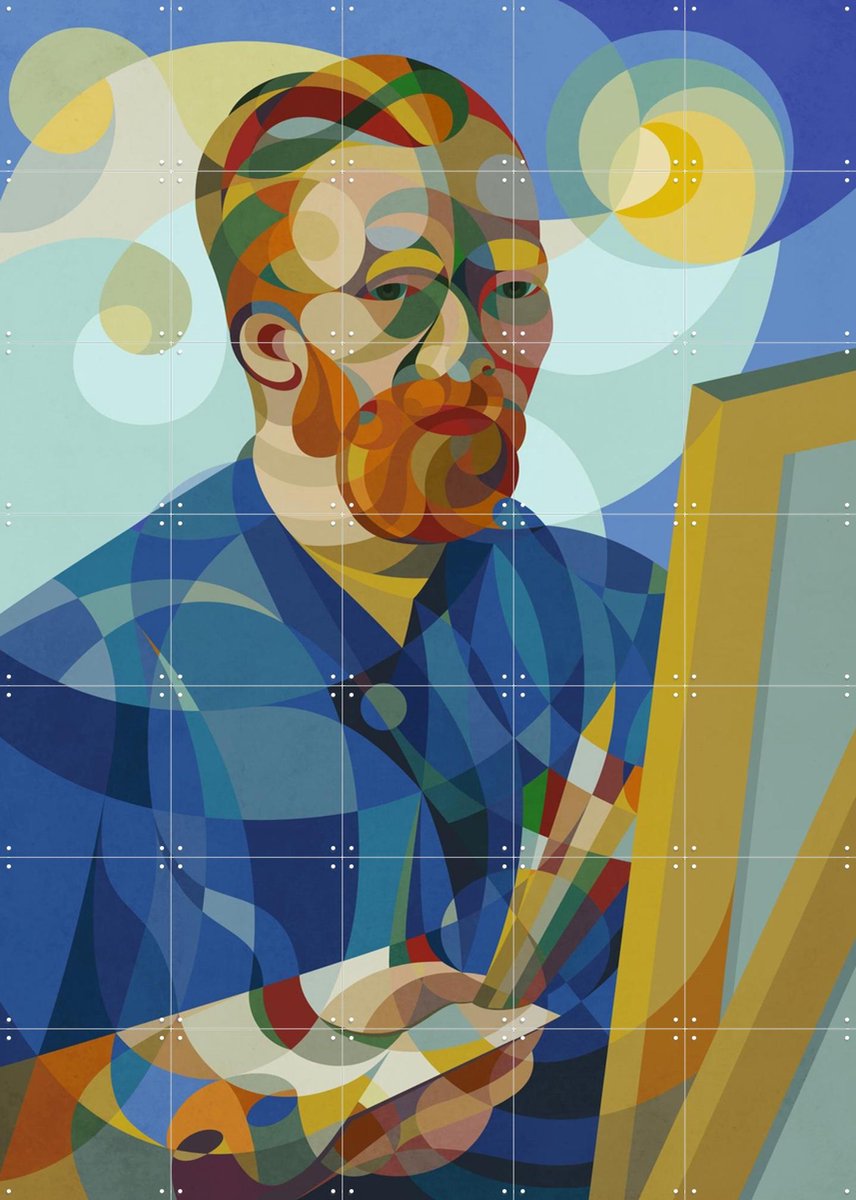 IXXI Vincent, Elke Uijtewaal & Van Gogh 21st Century - 100 x 140 cm - Gratis ophangtool - Grote wanddecoratie en posters - Klassiek, Illustraties
