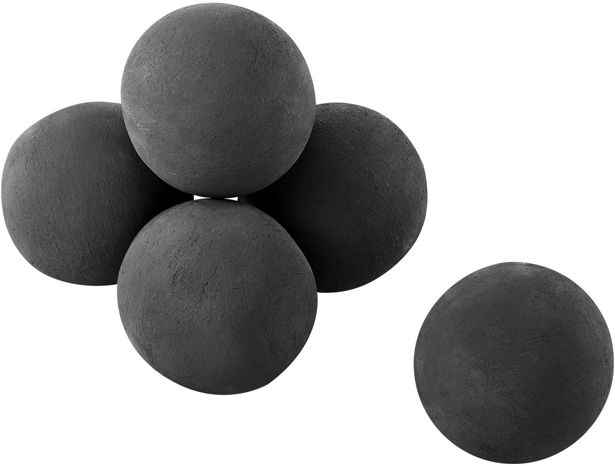 VEVOR 6 Stuks Keramische Kiezels Decoratieve Stenen Haard 12,7 cm Zwart