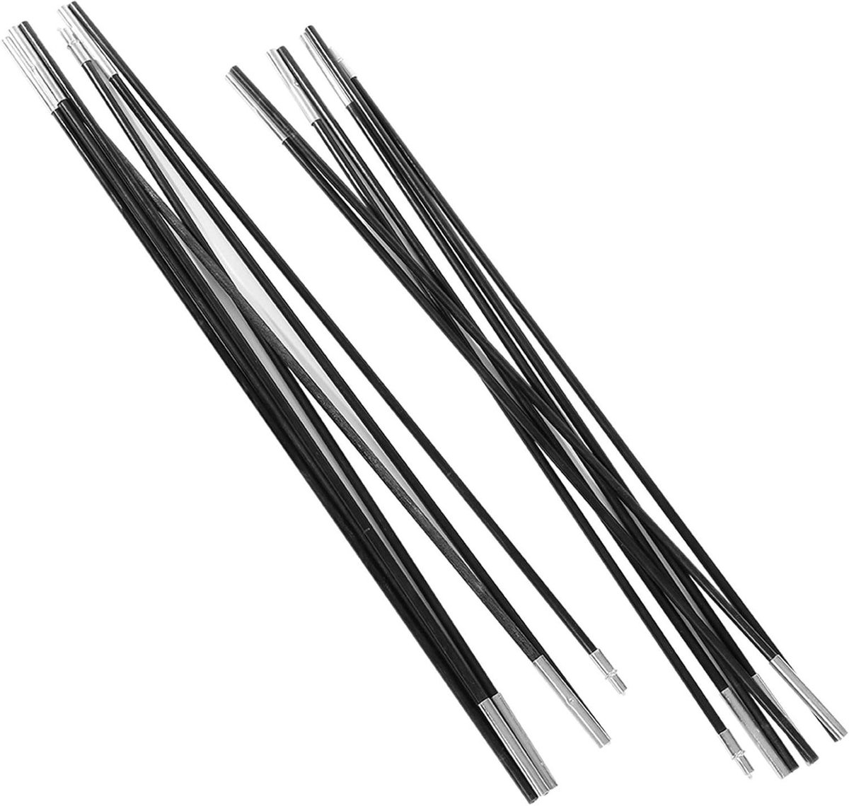 Allecto - Tentstokken - Glasvezel - Ondersteuning - Luifel - Frames - Kit - Tentondersteuning - Grijs - 3-4 Persoons Camping 2 Stuks Glasvezel Tent Pole Set voor Buiten Kamperen Backpacken Reizen.