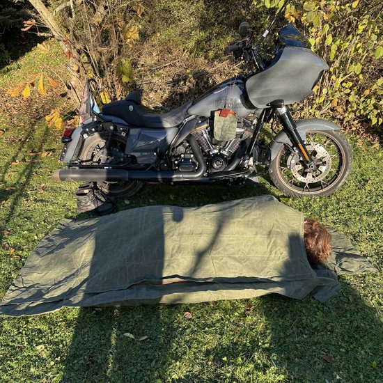 The Nomad Waxed Canvas Motorfiets Bivak-Bedroll – Waterdicht 3-Seizoenen Camping Bedekking — afbeelding 4