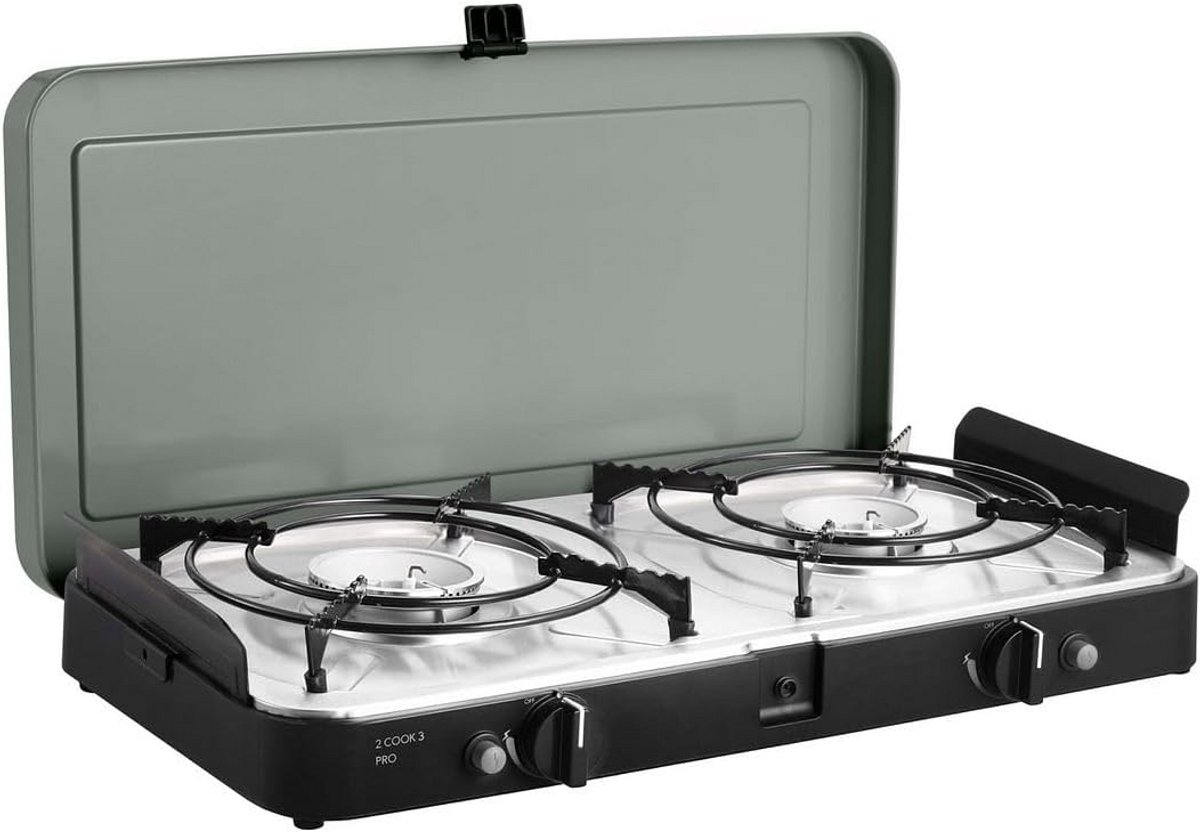 Draagbare Tweepits Gas BBQ voor Camping en Buiten Koken