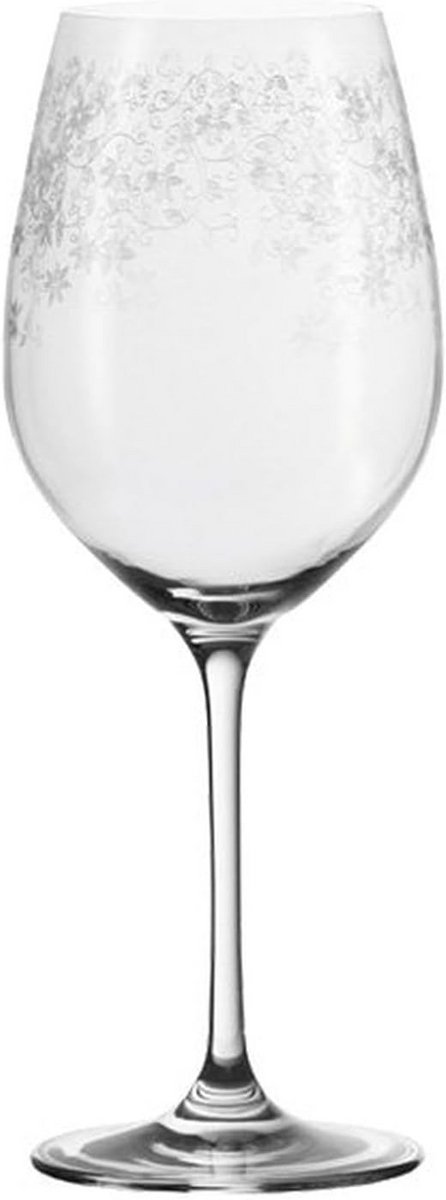 Elegante Wijnglas met Bloemgravure voor Rode Wijn, 510 ml