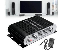 Mini Hifi Audio Versterker 2.1 Kanaals met Bluetooth en Subwoofer Uitgang Klasse D