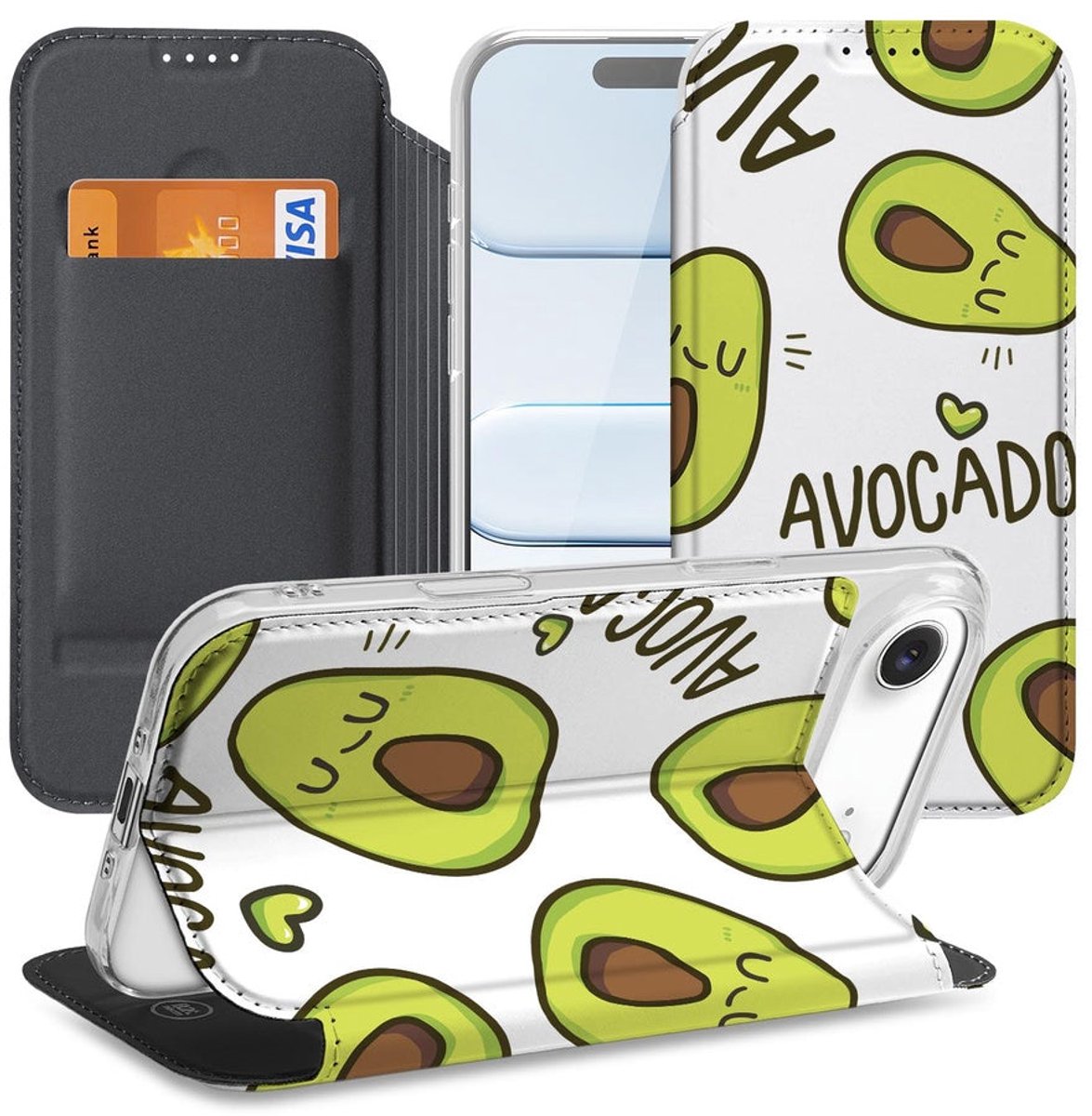 Apple iPhone Air Book Wallet Case Avocado Singing