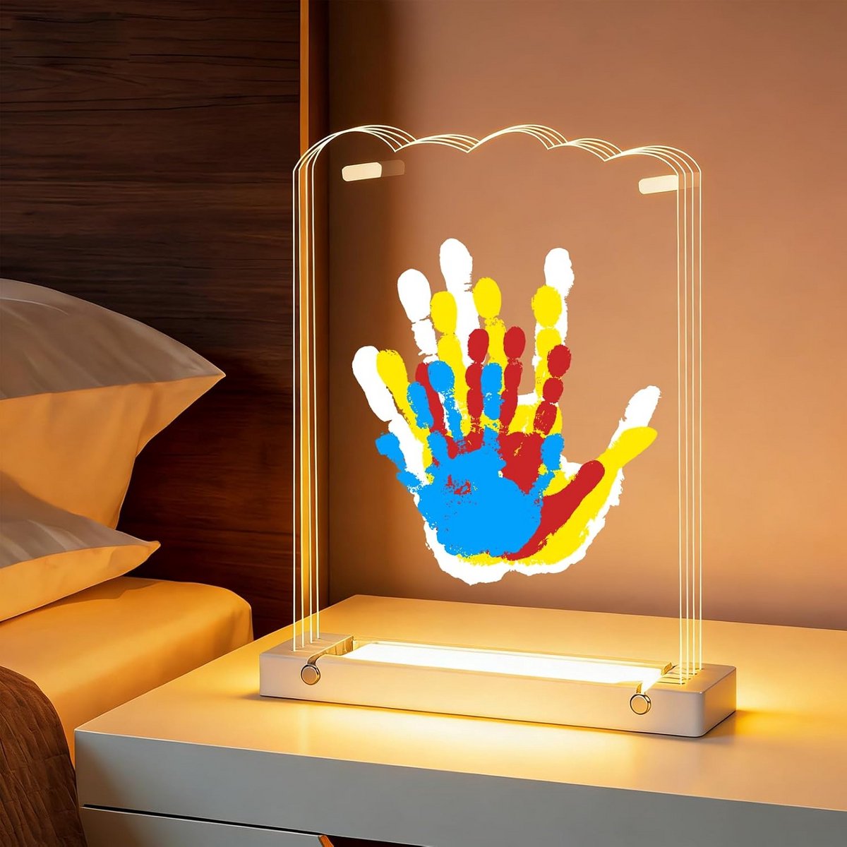 Herinneringskit voor Hand- en Voetafdrukken, Houten Fotolijst voor Baby en Familie