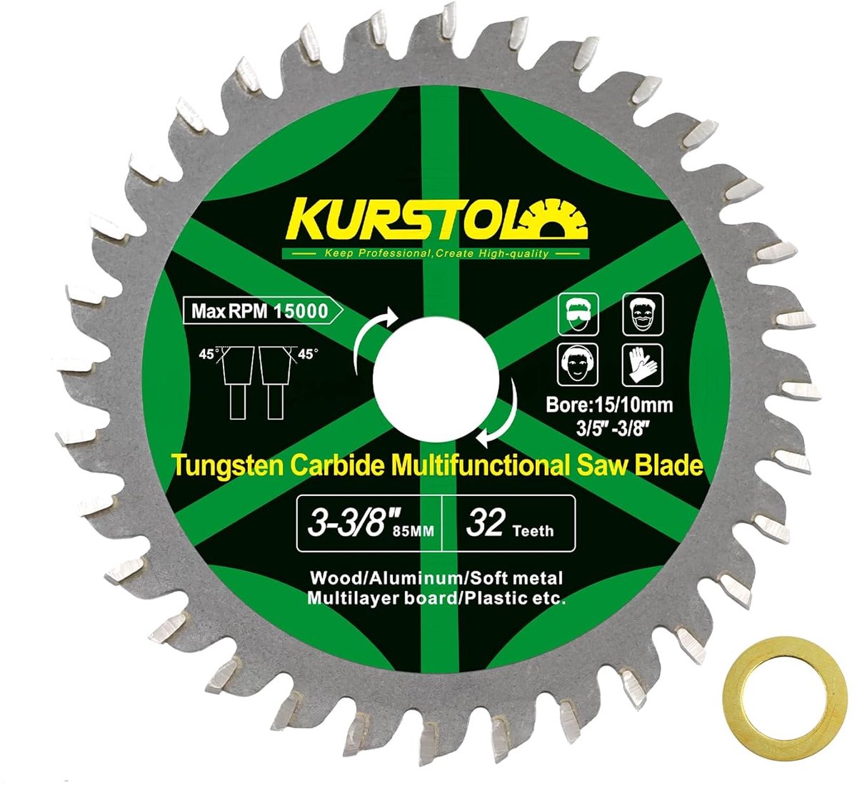 Cirkelzaagblad - Zaagblad hout - Materiaal Zagen - Hardmetalen Tanden - 85 mm - Zilver