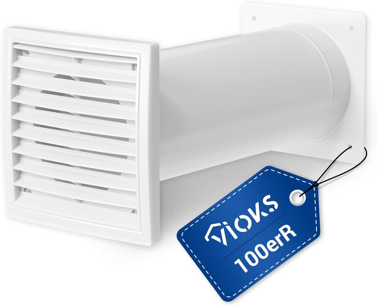 Ronde Uittrekbare Wanddoorvoer voor Afvoerdrogers met Terugslagklep, 100 mm