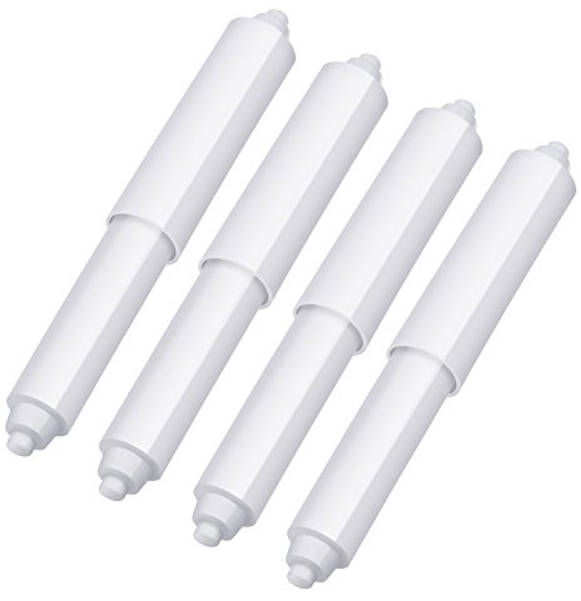 4 stuks toiletpapierrek trommel vervangen plastic veer, papieren rekinzet (wit)