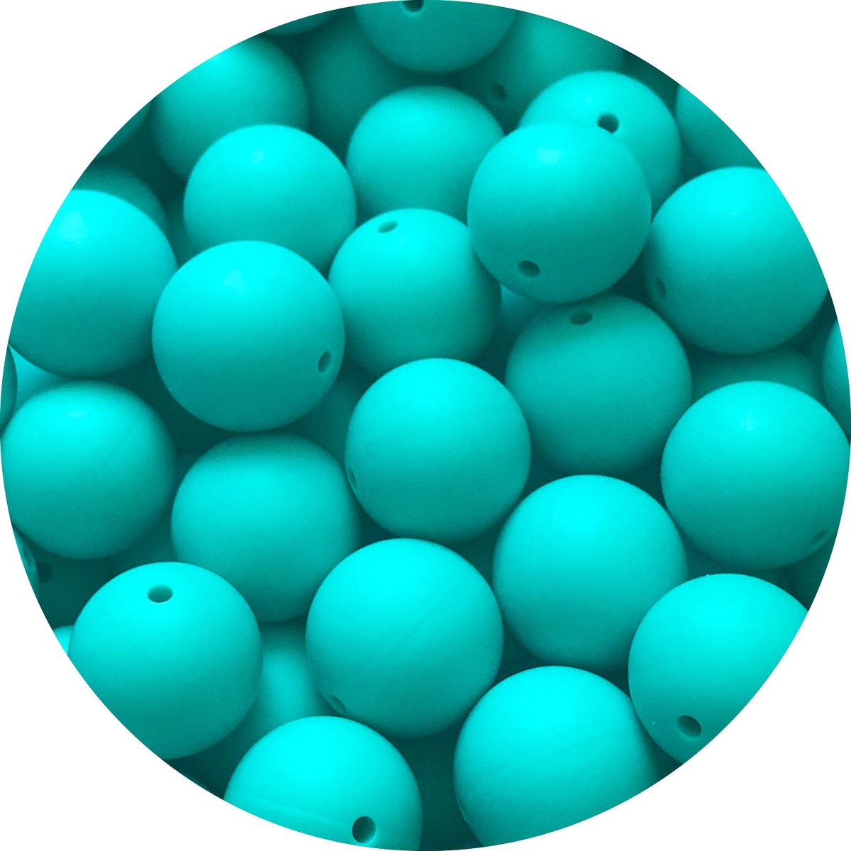 AliRose® Siliconen Kralen voor Bijtring / Speenkoord – BPA Vrij – CE & EN71 – DIY Baby / Bijtring / Speenkoord - 10 stuks - 15mm - Turquoise