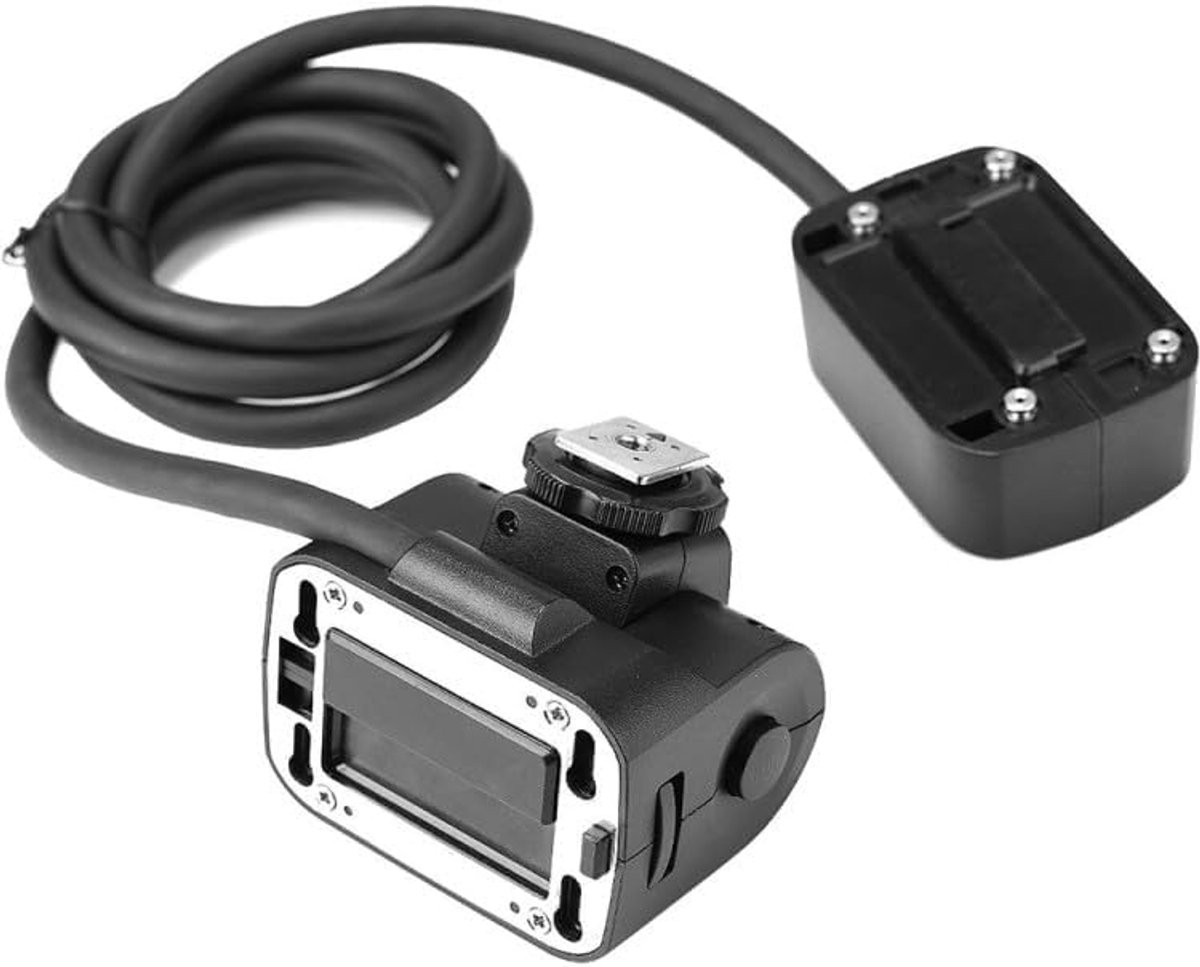 Flitskop Adapter - Verlengstuk Flitser - Flexibele Belichting - 2 Meter Kabel - 6x10x4 cm