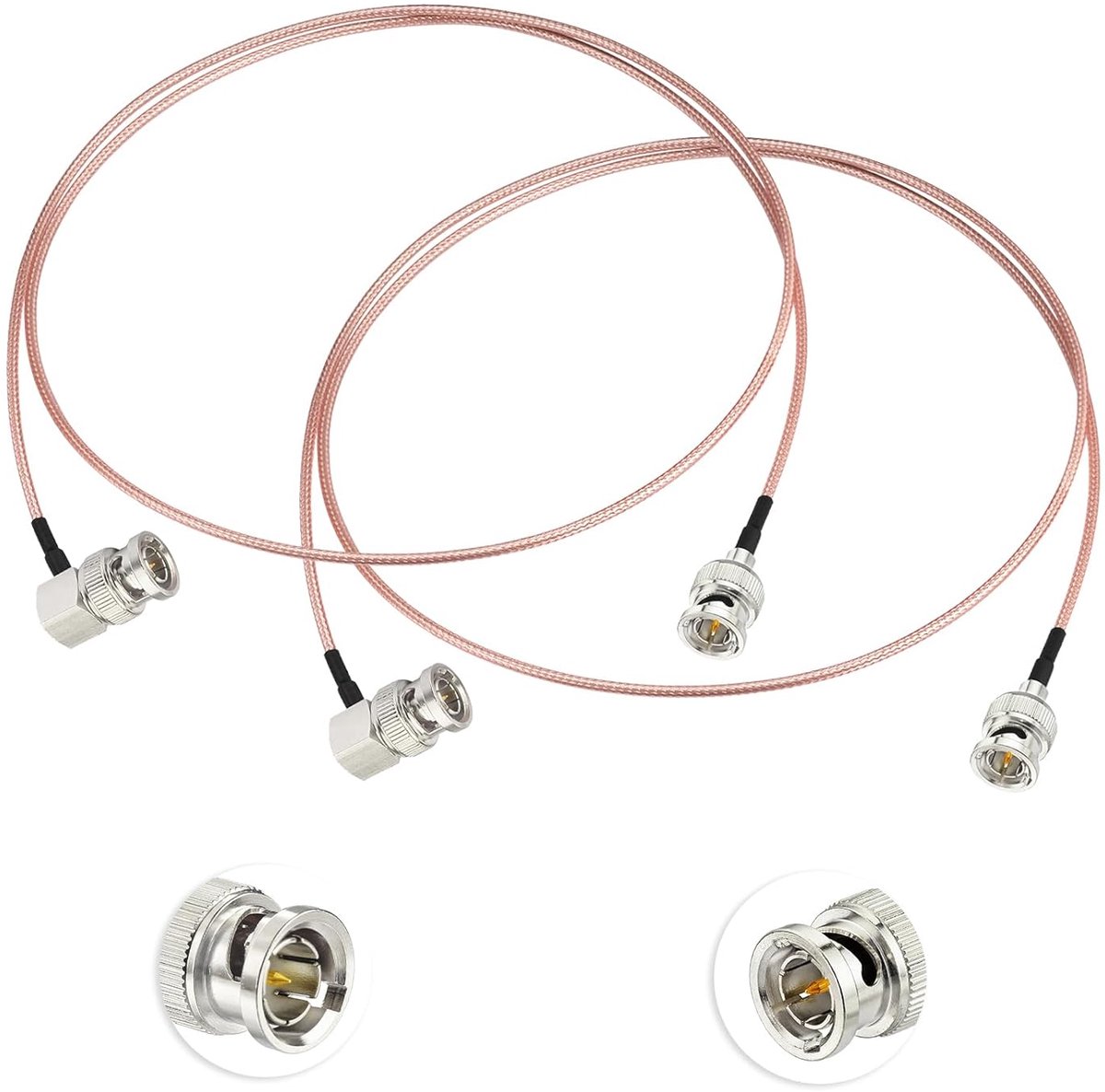 SDI BNC Kabel - Verbindingskabel CCTV - Bewaking Beeldoverdracht - Rechthoekige Connector - 3 Meter Lengte