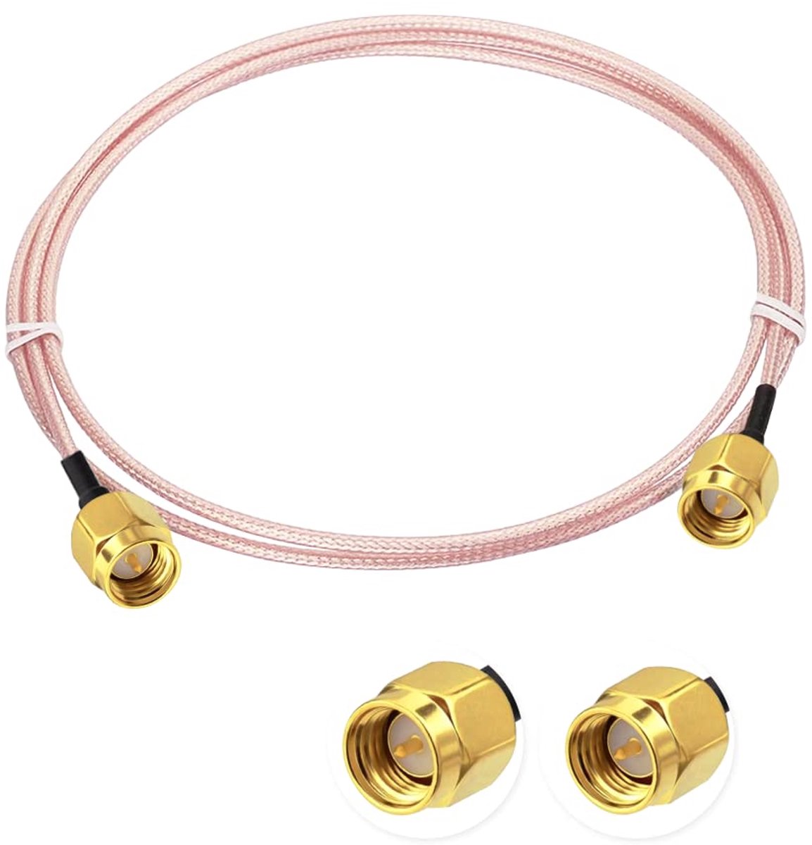 Antenne Verlengkabel - SMA Pigtail Kabel - Draadloos Netwerk - RG316 Coax Kabel - 1 Meter