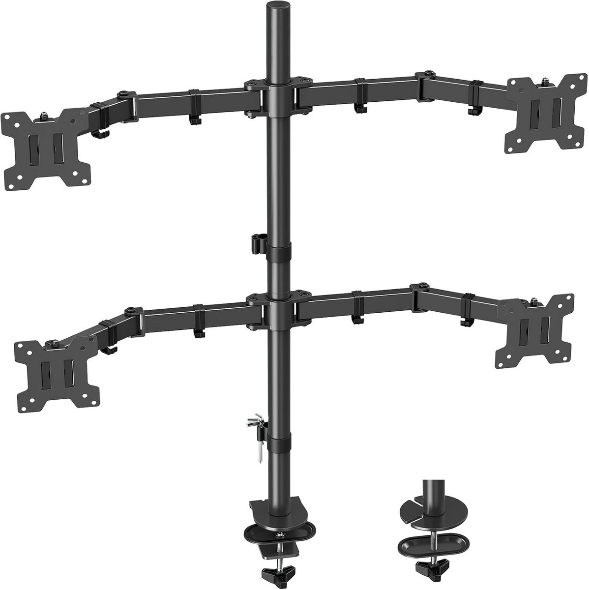 Quad Monitor Standaard voor Vier 13 tot 27 Inch Schermen