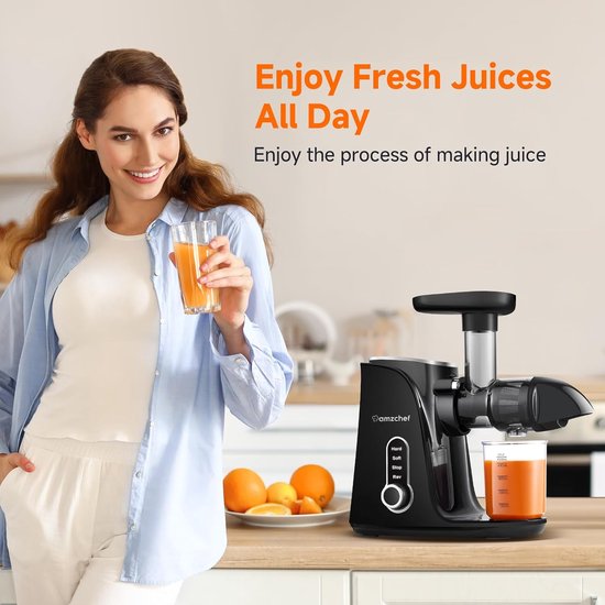 Slow Juicer - Sapcentrifuge Fruit - Gezond Sap Maken - 2 Snelheden Stille Motor — afbeelding 2