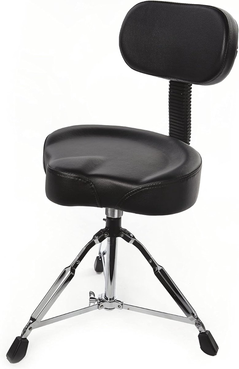 Zadel Drumkruk met Rugleuning voor Optimale Zithouding