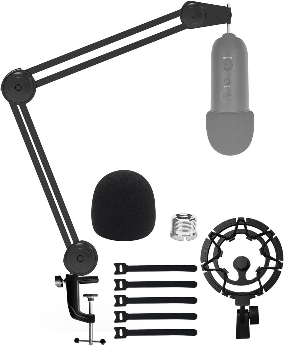 Professionele Microfoon Arm Standaard met Shock Mount en Windscherm voor Opnemen en Streamen