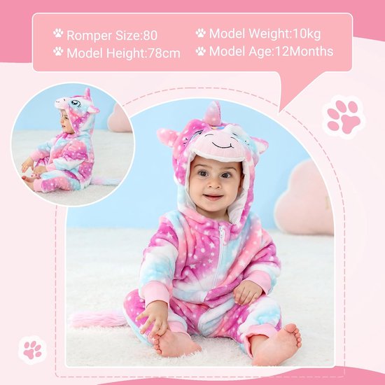 Baby Winter Jumpsuit met Capuchon voor Jongens en Meisjes (0-36 Maanden) — afbeelding 2