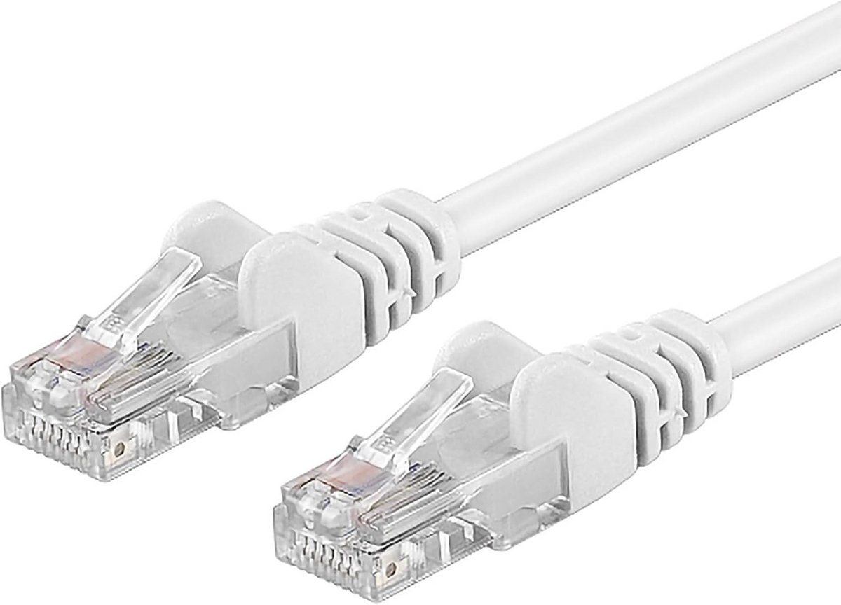 Cat6 UTP Netwerkkabel Ethernet LAN Patchkabel RJ45 1 Gbit/s Flexibel Koper Wit 1,5 Meter