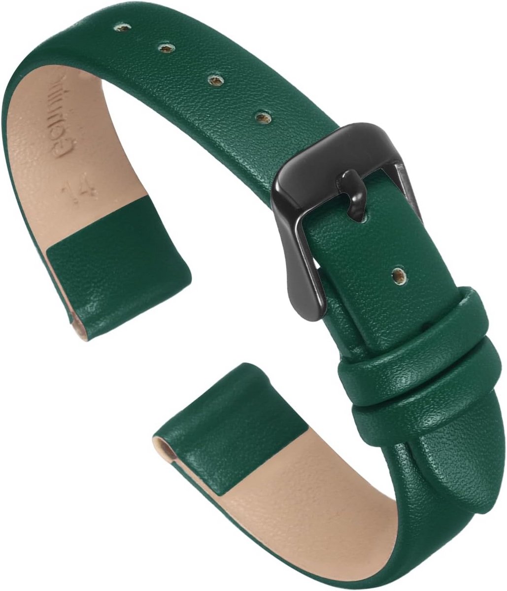 Leren Horlogeband 14 mm met Roestvrijstalen Gesp - Vintage Reservearmband voor Smartwatch