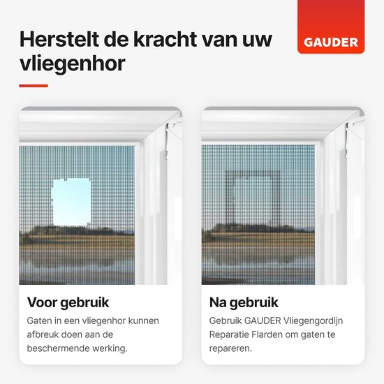Vliegenhor Reparatie Set Zelfklevend Glasvezel - Raam en Deur Hor Gaas Herstellen van Merkloos — afbeelding 3
