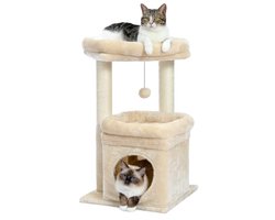 Kattentoren met slaaphuis en krabpalen - Meerdere niveaus, sisal en pluche