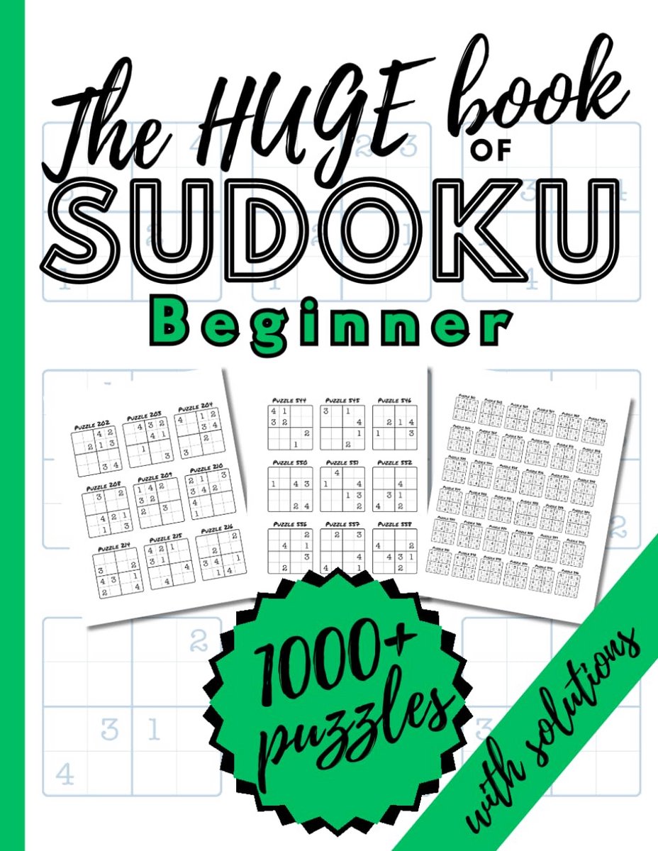 Groot Sudoku Boek - Puzzelboek Cijfers - Mentale Stimulatie - 1000+ Puzzels Oplossingen - 21.6 x 27.9 cm