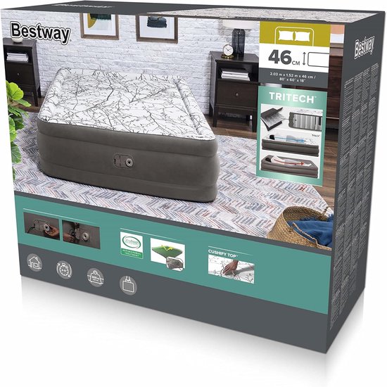Comfortabel Luchtbed Double XL met Ingebouwde Elektrische Pomp - Extra Groot en Hoog — afbeelding 2