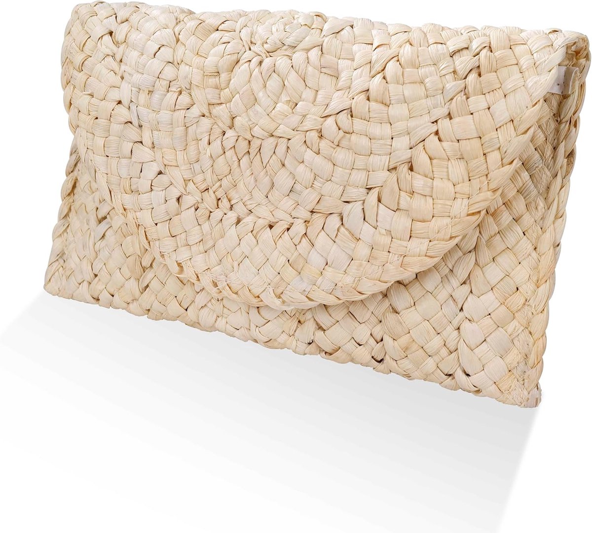 Straw Clutch Purse - Geweven Envelope Clutch - Boho Design - Perfect voor Feestjes - ShopVlot