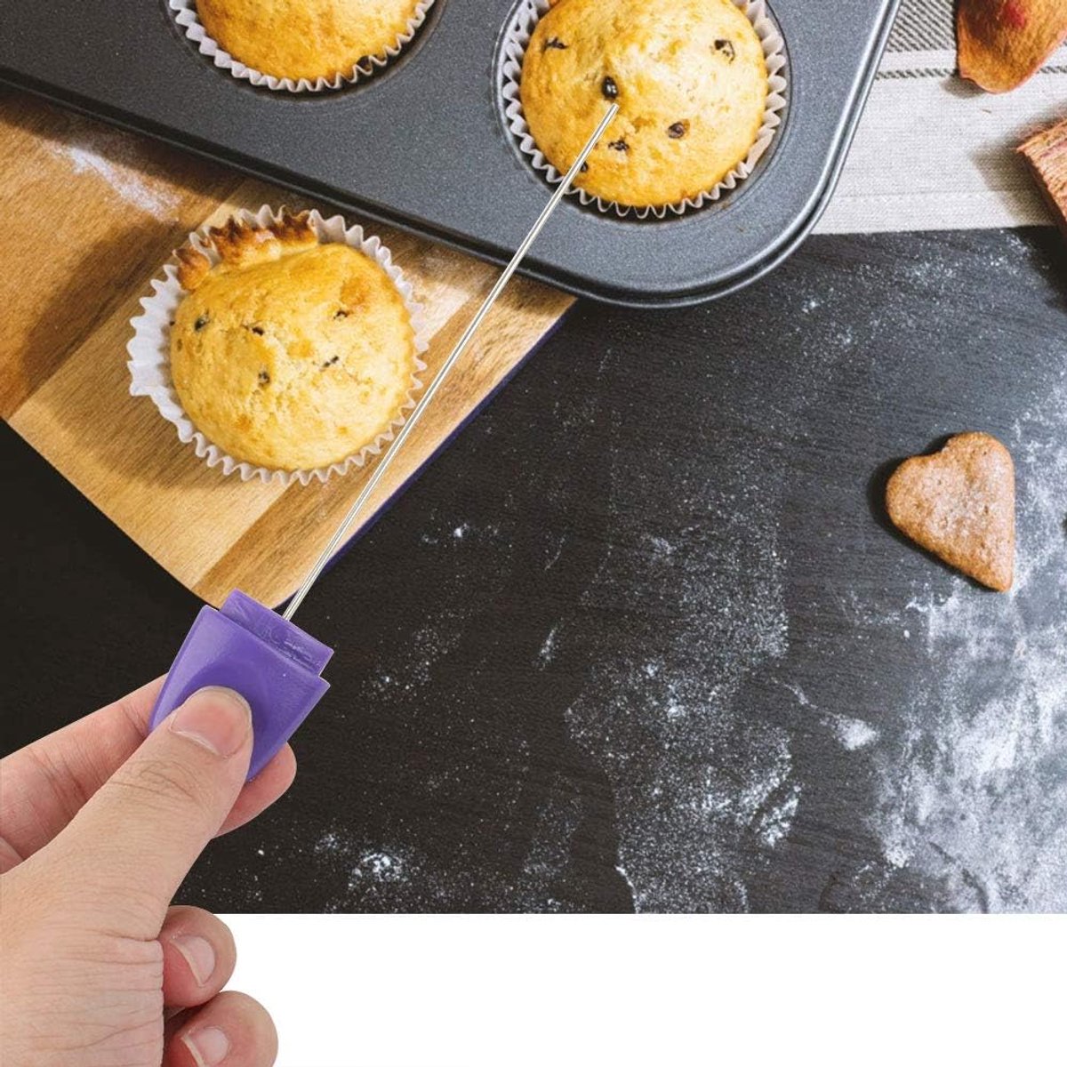 Taarttester Roestvrij Staal - Professioneel Bakgereedschap voor Thuis en Bakkerij (16 cm)