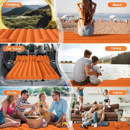 Opblaasbare Auto Luchtmatras voor SUV en Kofferbak - Comfortabel Slaapbed voor Reizen en Camping van Merkloos — afbeelding 2