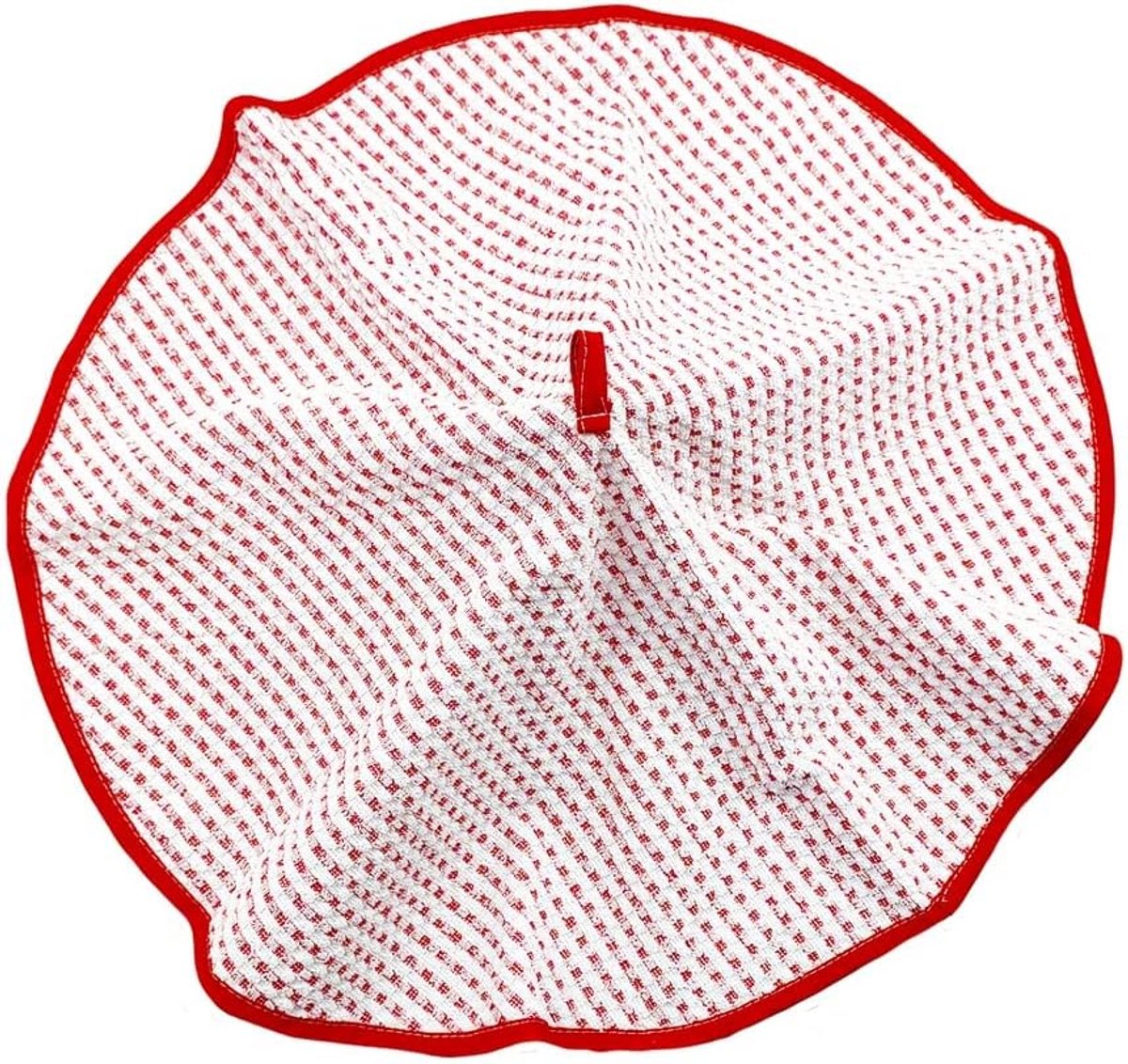 Ronde Keukendoek Katoen Absorberend Wafelstructuur 62 cm Rood