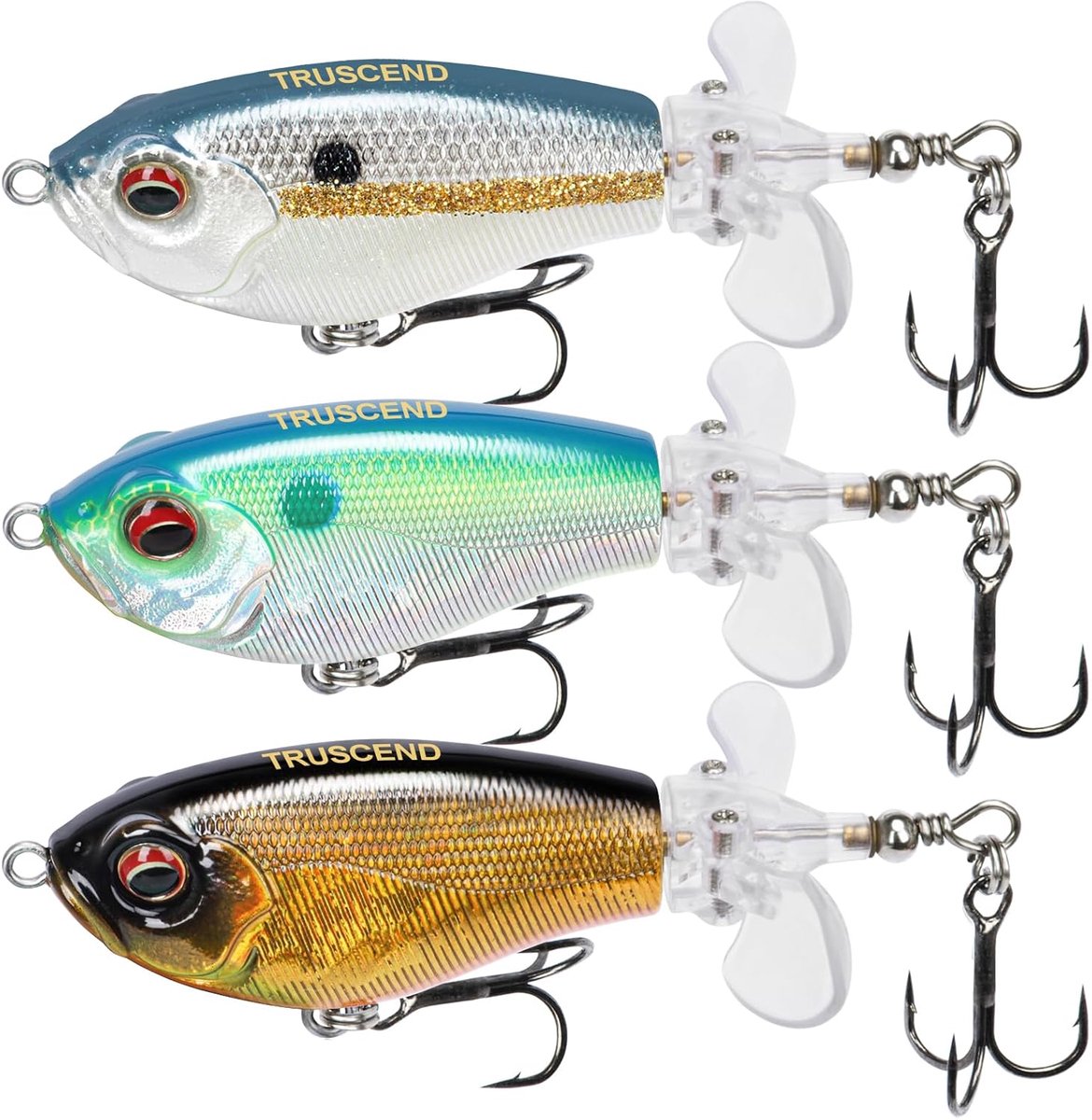 Topwater Kunstaas Set voor Vissen op Baars, Snoek en Meerval