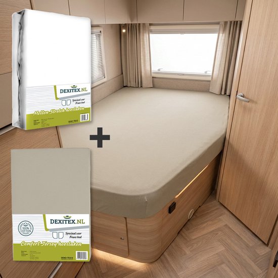 Hoeslaken 200x200 cm Beige Tweepersoons Microvezel van Hoge Kwaliteit Anti-Huisstofmijt & Hypoallergeen Zacht en Ademend Met Hoekelastiek voor Matrassen tot 30 cm Machinewasbaar
