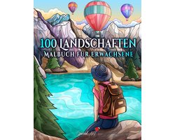 100 Landschappen Kleurboek voor Volwassenen: Tropische Stranden, Steden en Natuur | Inclusief Digitale PDF