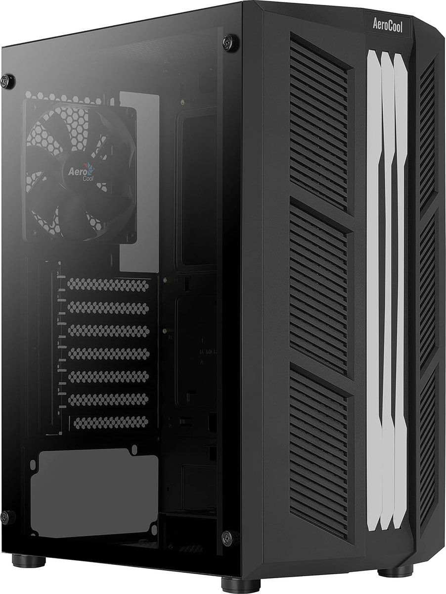 ATX Gaming PC Behuizing met Drie ARGB Ventilatoren en Gehard Glas Zijpaneel