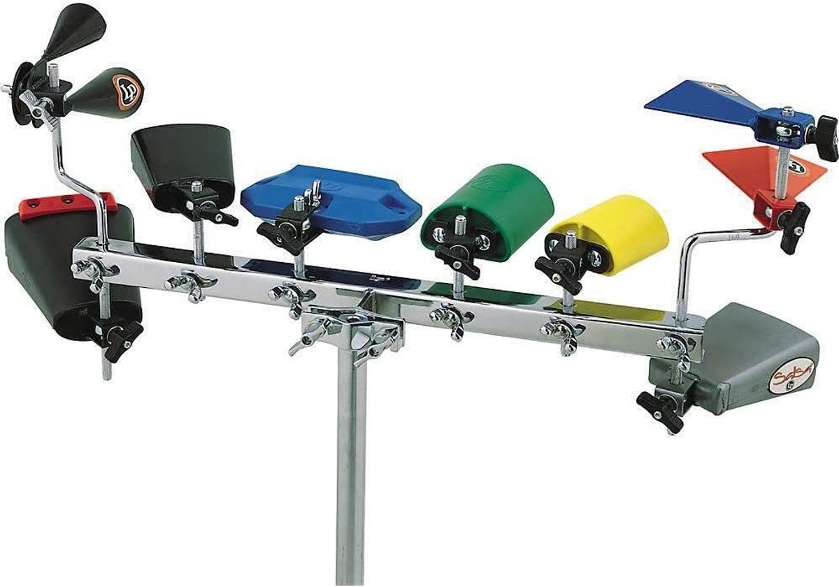 Percussie Rack Universeel met Klemmen en Houders voor Instrumenten